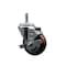 Service Caster 3.5'' Maroon Poly Wheel Swivel 7/16'' Grip Ring Stem Caster with Brake SCC-GR20S3514-PPUB-MRN-TLB-716138 - alternate 1